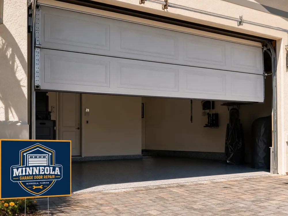Finished matched torsion spring assembly aligned above a residential garage door